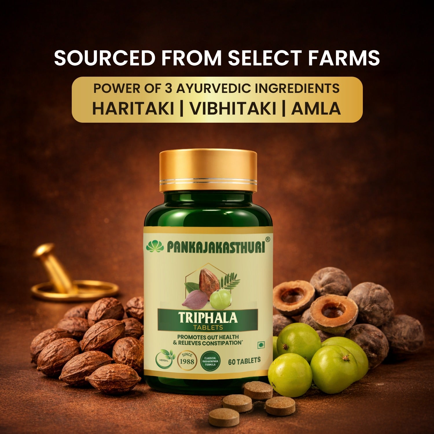 Triphala Tablets | Promotes Gut Health & Relieves Constipation