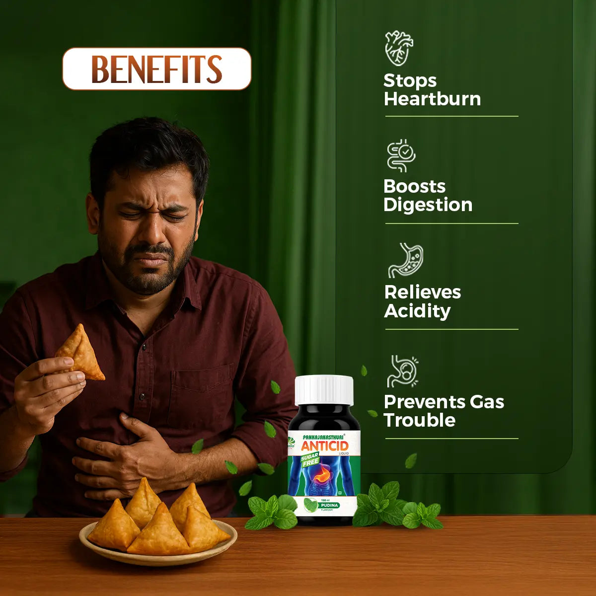 Anticid Liquid Pudina - Sugar Free