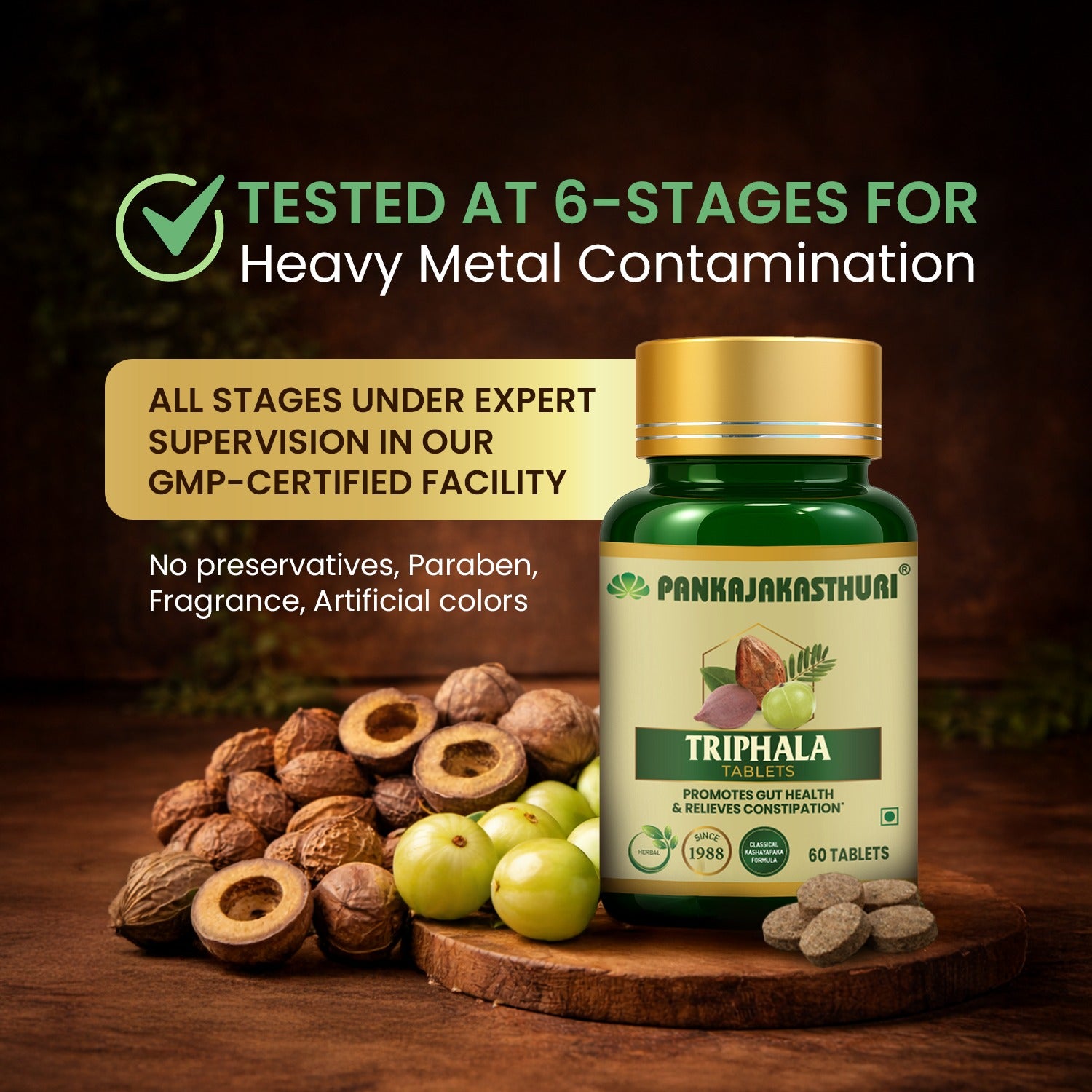 Triphala Tablets | Promotes Gut Health & Relieves Constipation