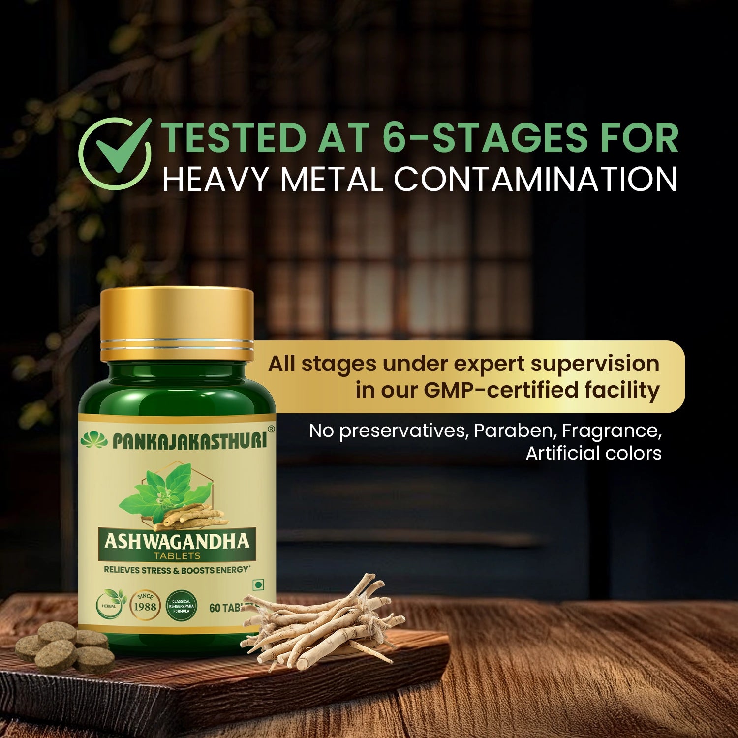 Ashwagandha Tablets | Relieves Stress & Boosts Energy -