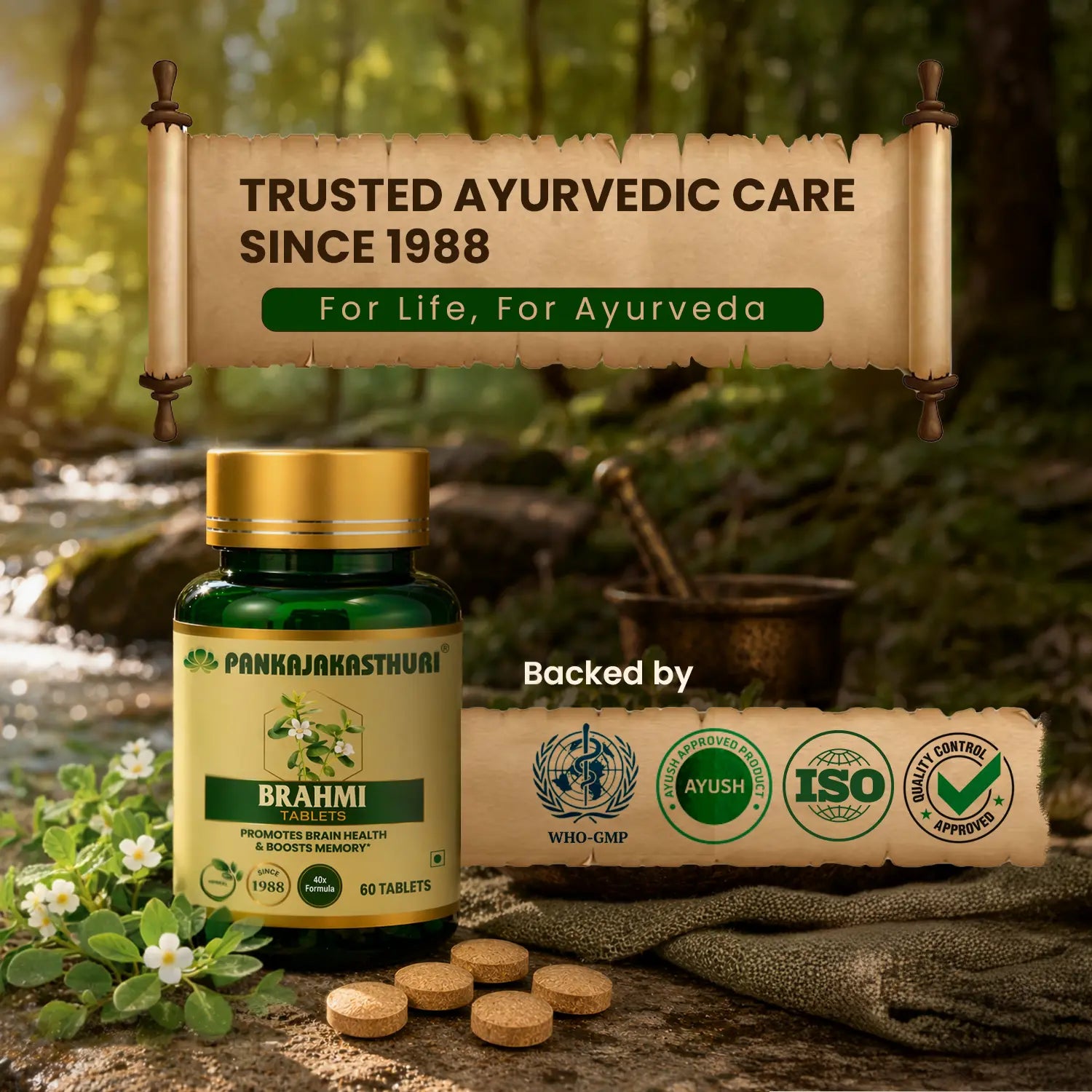 Brahmi Tablets | Promotes Brain Health & Boosts Memory