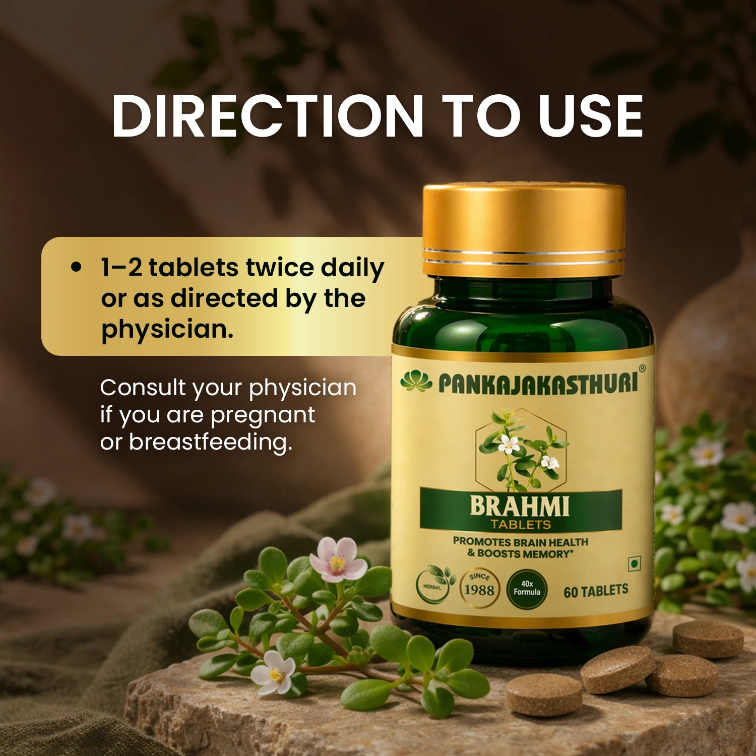 Brahmi Tablets | Promotes Brain Health & Boosts Memory