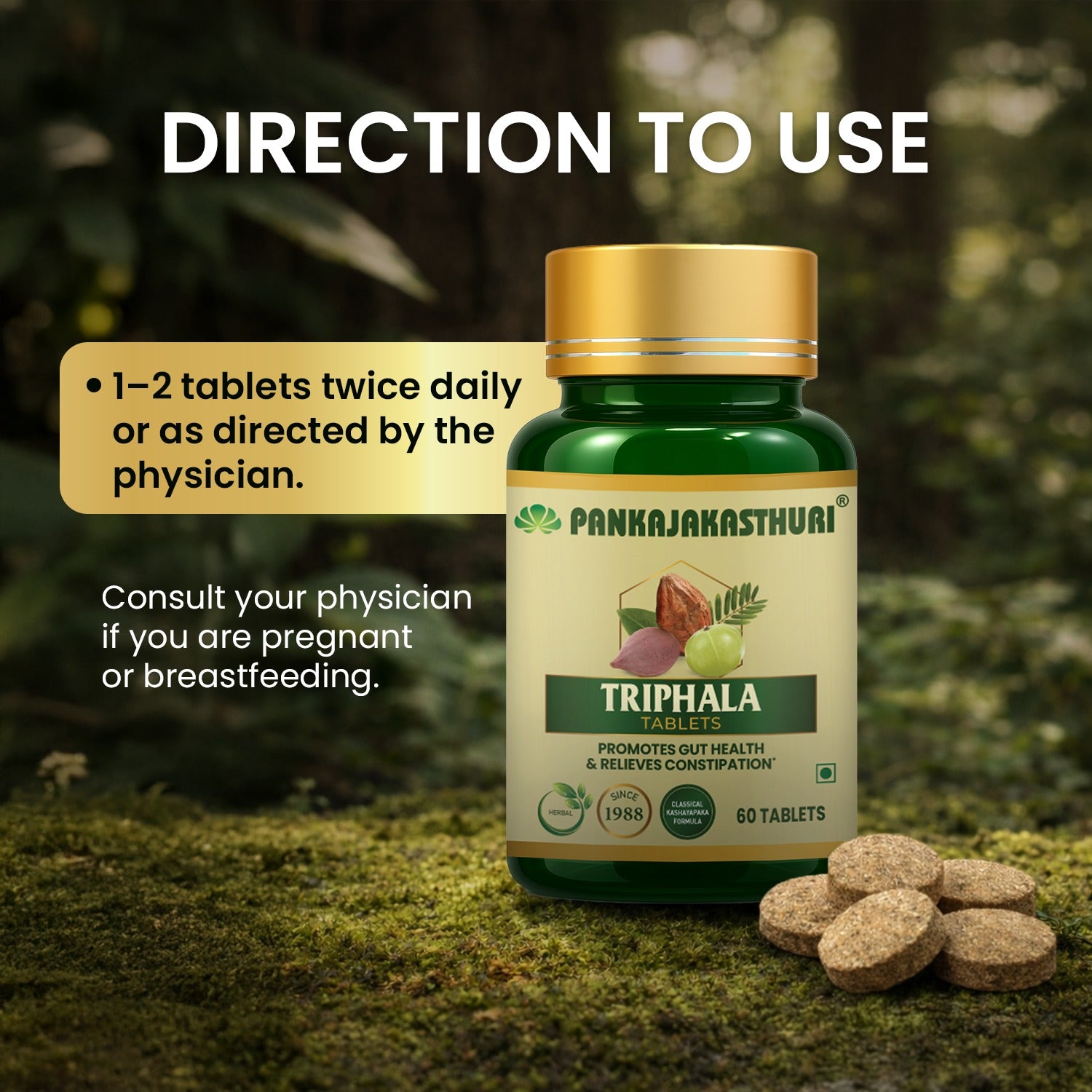 Triphala Tablets | Promotes Gut Health & Relieves Constipation