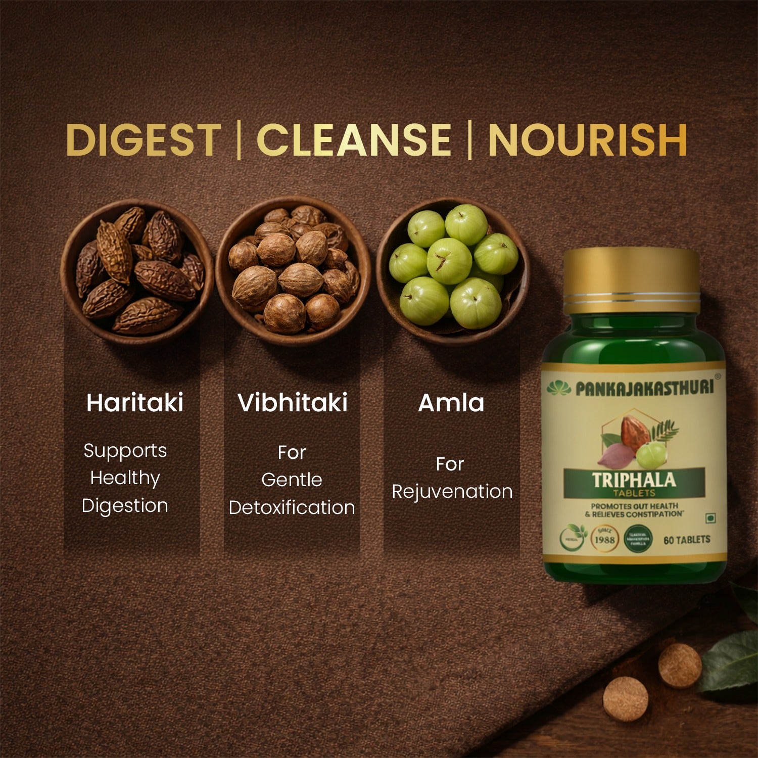 Triphala Tablets | Promotes Gut Health & Relieves Constipation