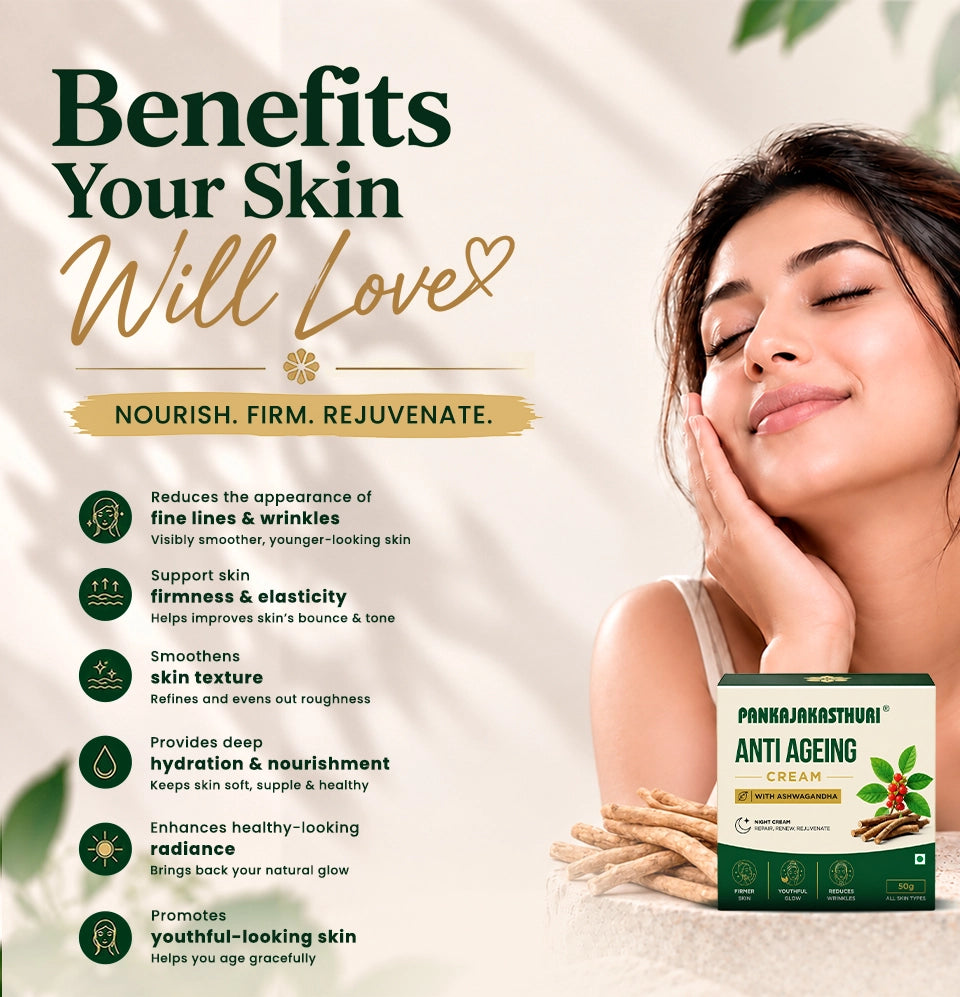 Pankajakasthuri Anti-Ageing Night Cream with Ashwagandha