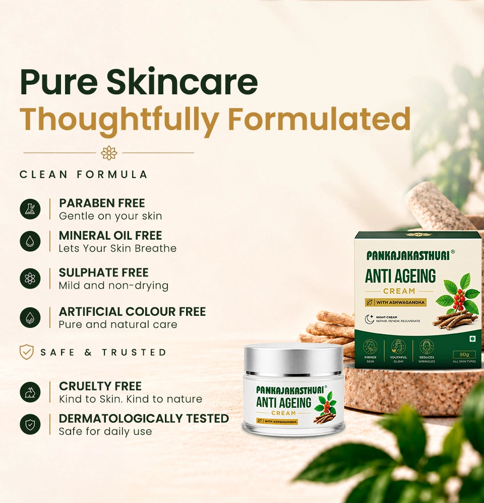 Pankajakasthuri Anti-Ageing Night Cream with Ashwagandha