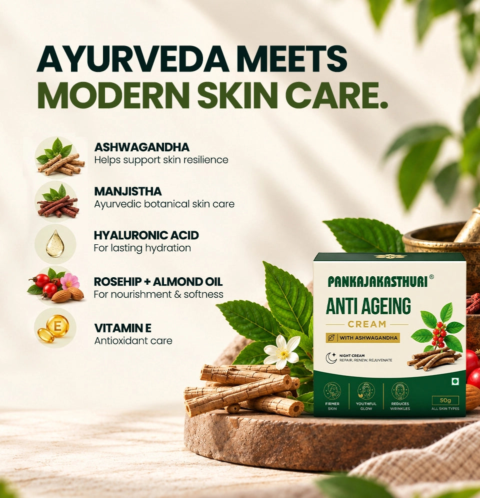 Pankajakasthuri Anti-Ageing Night Cream with Ashwagandha