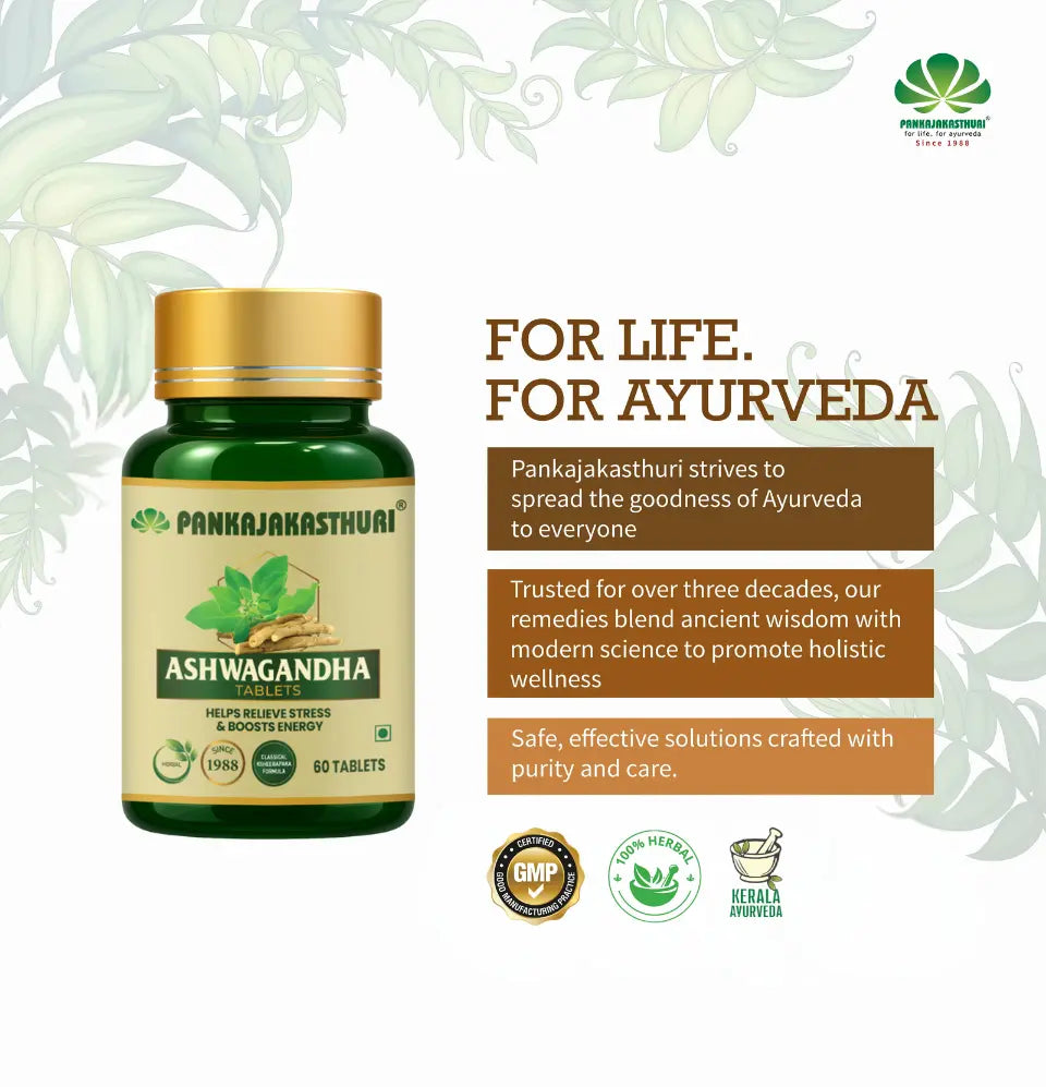 Ashwagandha Tablets | Relieves Stress & Boosts Energy