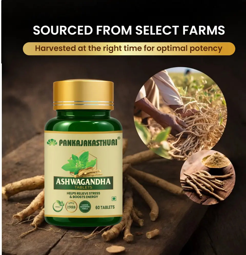 Ashwagandha Tablets | Relieves Stress & Boosts Energy -
